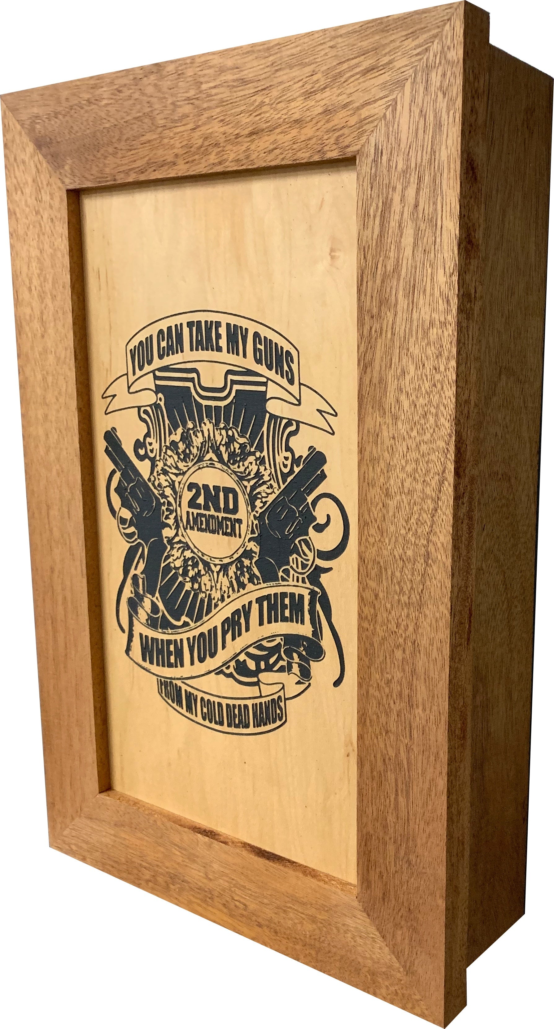 2nd Amendment Take My Guns Hidden Gun Storage Firearm Concealment Wall by Bellewood Designs - product image 5 for Resin Society