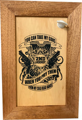 2nd Amendment Take My Guns Hidden Gun Storage Firearm Concealment Wall by Bellewood Designs - product image 3 for Resin Society