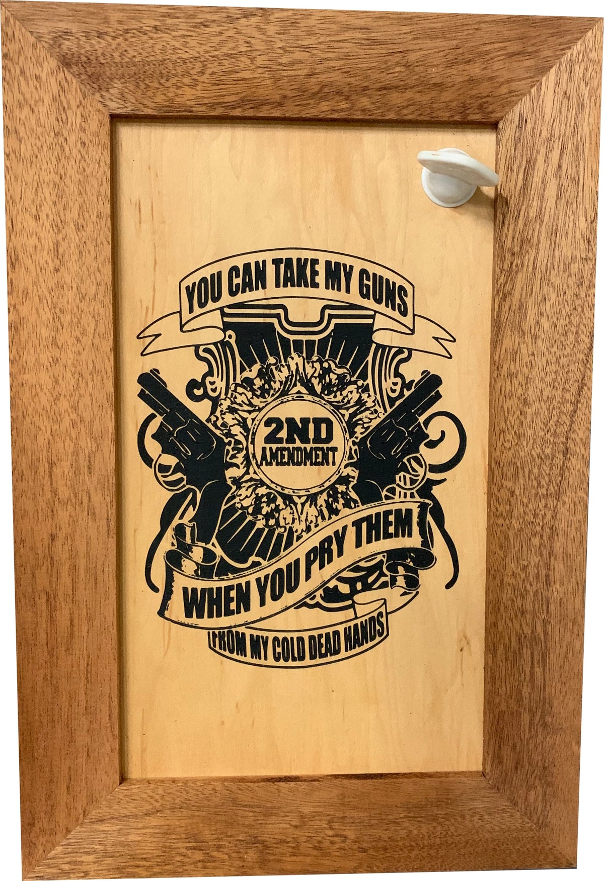 2nd Amendment Take My Guns Hidden Gun Storage Firearm Concealment Wall by Bellewood Designs - product image 3 for Resin Society