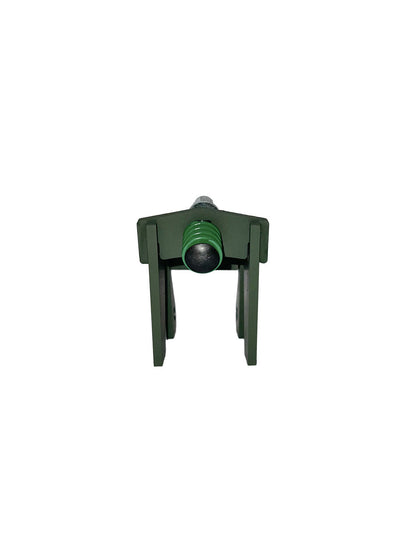 Horizontal Single Target Hanger mounted on a horizontal 2x4 holding a steel target at a downward angle