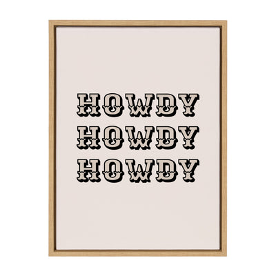 Sylvie Howdy Western Framed Canvas by Honey Island Studio