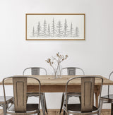 Sylvie Minimalist Evergreen Trees Sketch Framed Canvas