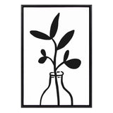 Sylvie Modern Botanical Vase 3 Framed Canvas by The Creative Bunch by kateandlaurel - main product image for Resin Society