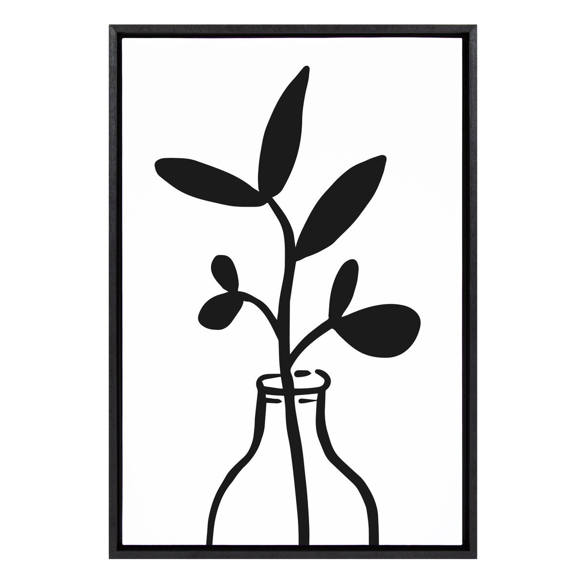 Sylvie Modern Botanical Vase 3 Framed Canvas by The Creative Bunch by kateandlaurel - main product image for Resin Society