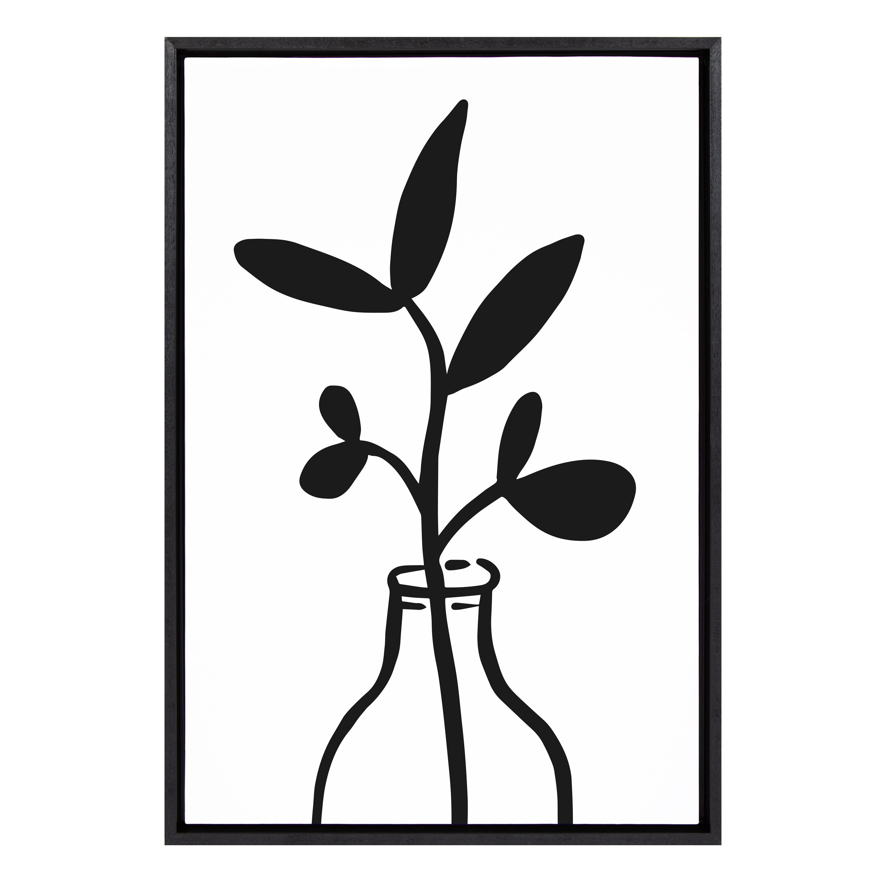 Sylvie Modern Botanical Vase 3 Framed Canvas by The Creative Bunch by kateandlaurel - product image 11 for Resin Society