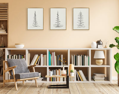Sylvie Minimalist Evergreen Trees Framed Canvas Set by The Creative by kateandlaurel - product image 11 for Resin Society