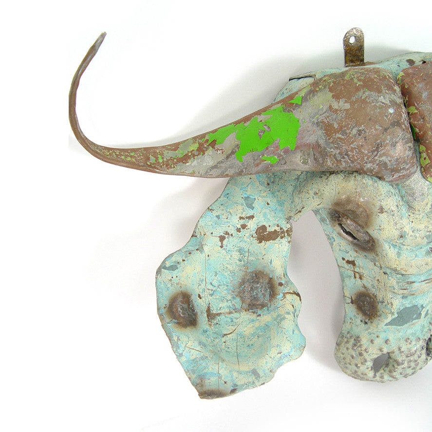 Buffalo Animal Mask - Recycled Metal Wall Art by Mbare Ltd - product image 6 for Resin Society