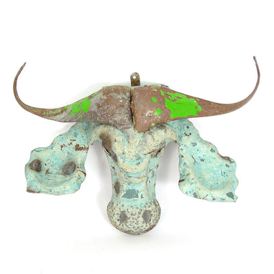 Buffalo Animal Mask - Recycled Metal Wall Art by Mbare Ltd - product image 2 for Resin Society