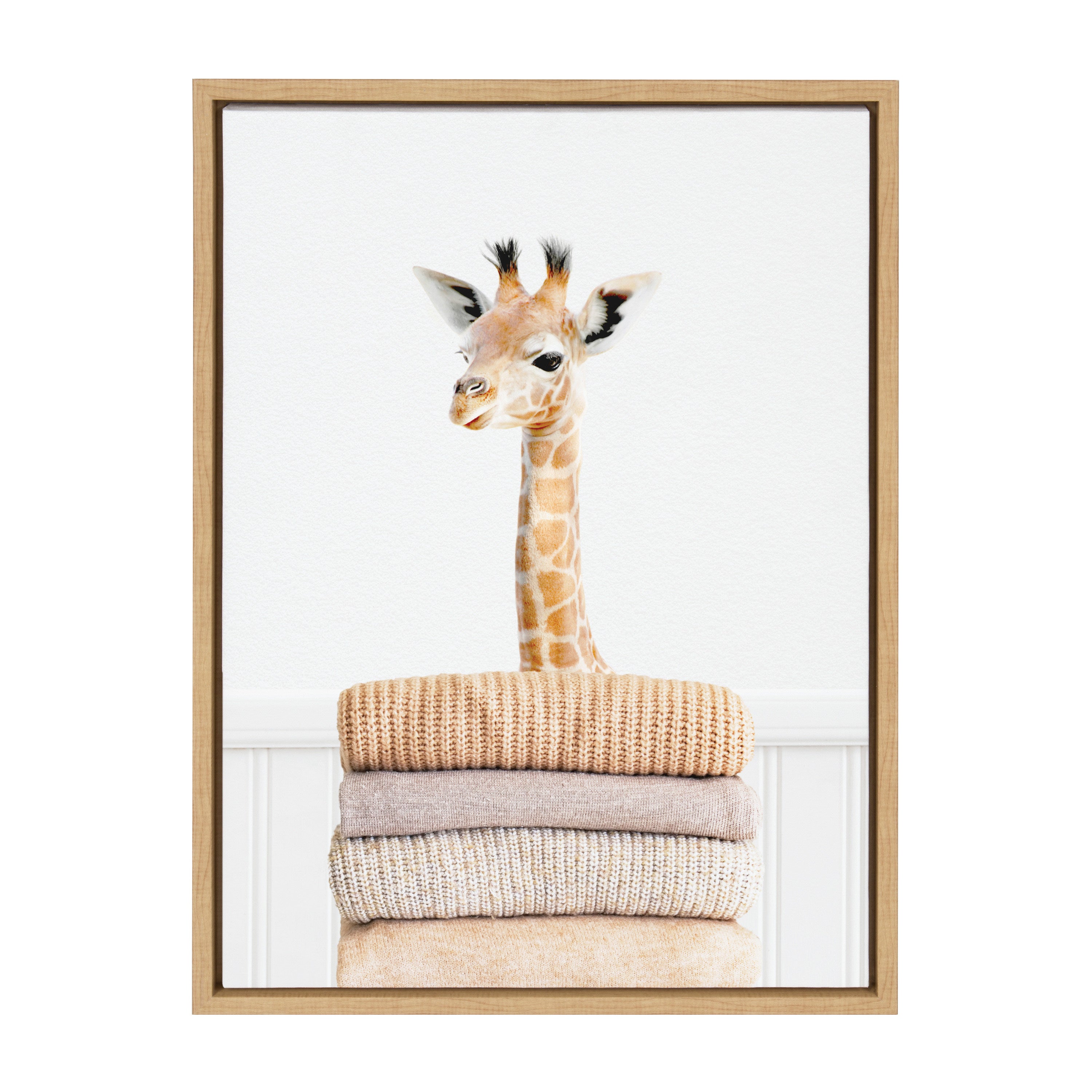 Sylvie Fold Giraffe Framed Canvas by kateandlaurel - product image 8 for Resin Society