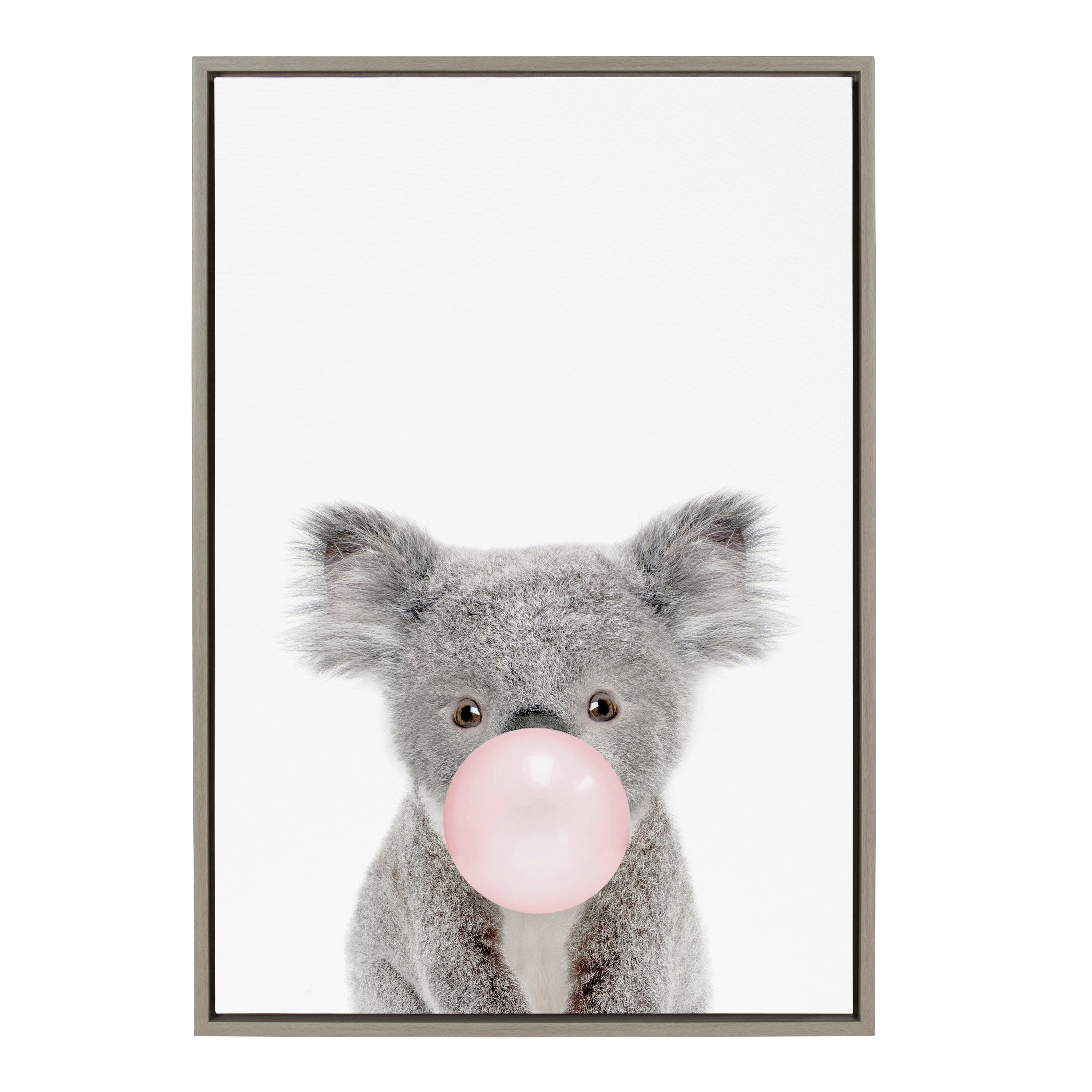 Sylvie Bubble Gum Koala Framed Canvas by Amy Peterson Art Studio by kateandlaurel - product image 8 for Resin Society