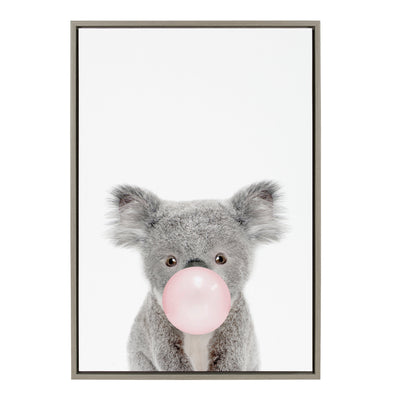 Sylvie Bubble Gum Koala Framed Canvas by Amy Peterson Art Studio by kateandlaurel - product image 8 for Resin Society