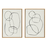 Sylvie Going in Circles Framed Textured Canvas Set
