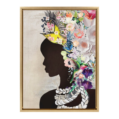 Sylvie Natural Woman Framed Canvas by kateandlaurel - main product image for Resin Society