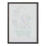 Blake Mid Century Modern Cow in Bathtub Framed Printed Glass by kateandlaurel - product image 4 for Resin Society