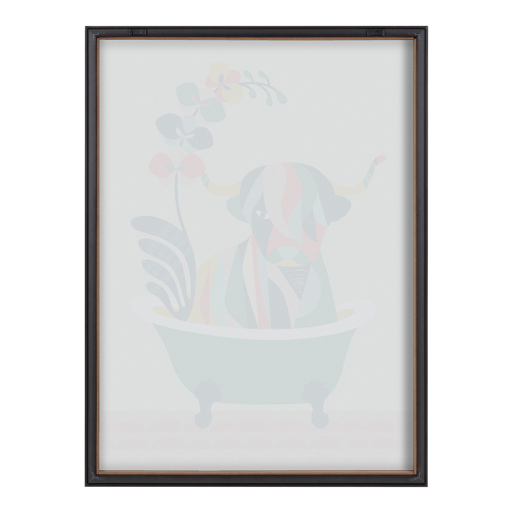 Blake Mid Century Modern Cow in Bathtub Framed Printed Glass by kateandlaurel - product image 4 for Resin Society