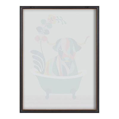 Blake Mid Century Modern Cow in Bathtub Framed Printed Glass by kateandlaurel - product image 4 for Resin Society