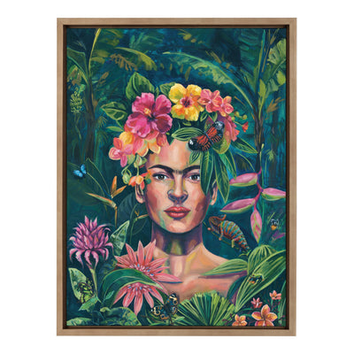 Sylvie Frida In The Wild Framed Canvas by Rachel Christopoulos