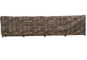 Woodhaven Full Firewood Rack Cover on firewood rack in outdoor setting