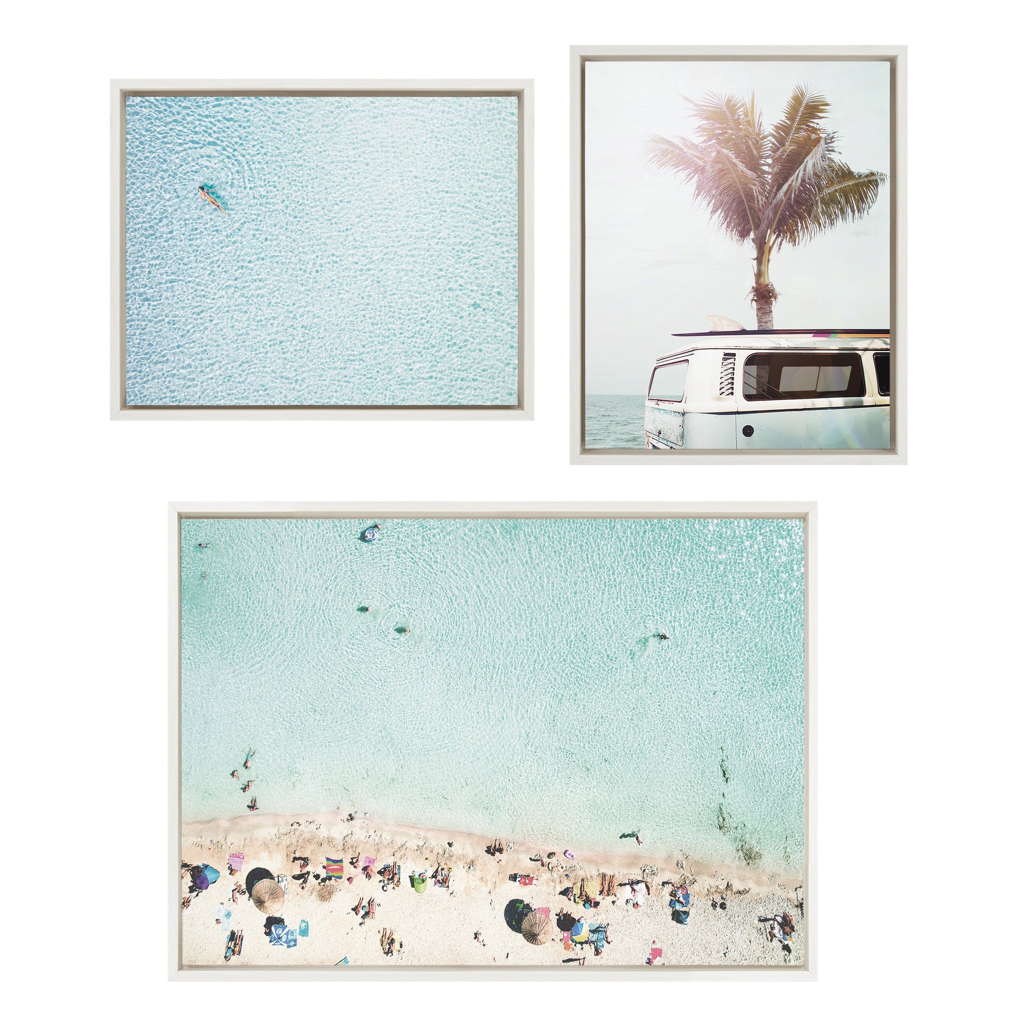 Sylvie Turquoise Beach from Above 2 by kateandlaurel - product image 7 for Resin Society