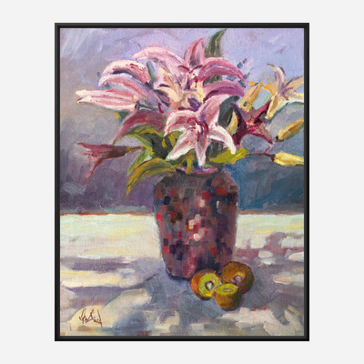 Tiger Lillies Artist Enhanced Canvas Print by John Beard Collection - product image 5 for Resin Society