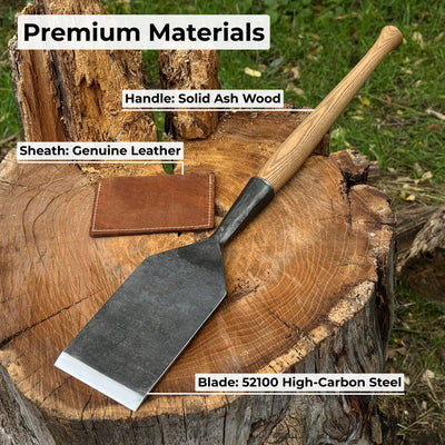 Timber Framing Slick Chisel with ash handle and 52100 carbon steel blade