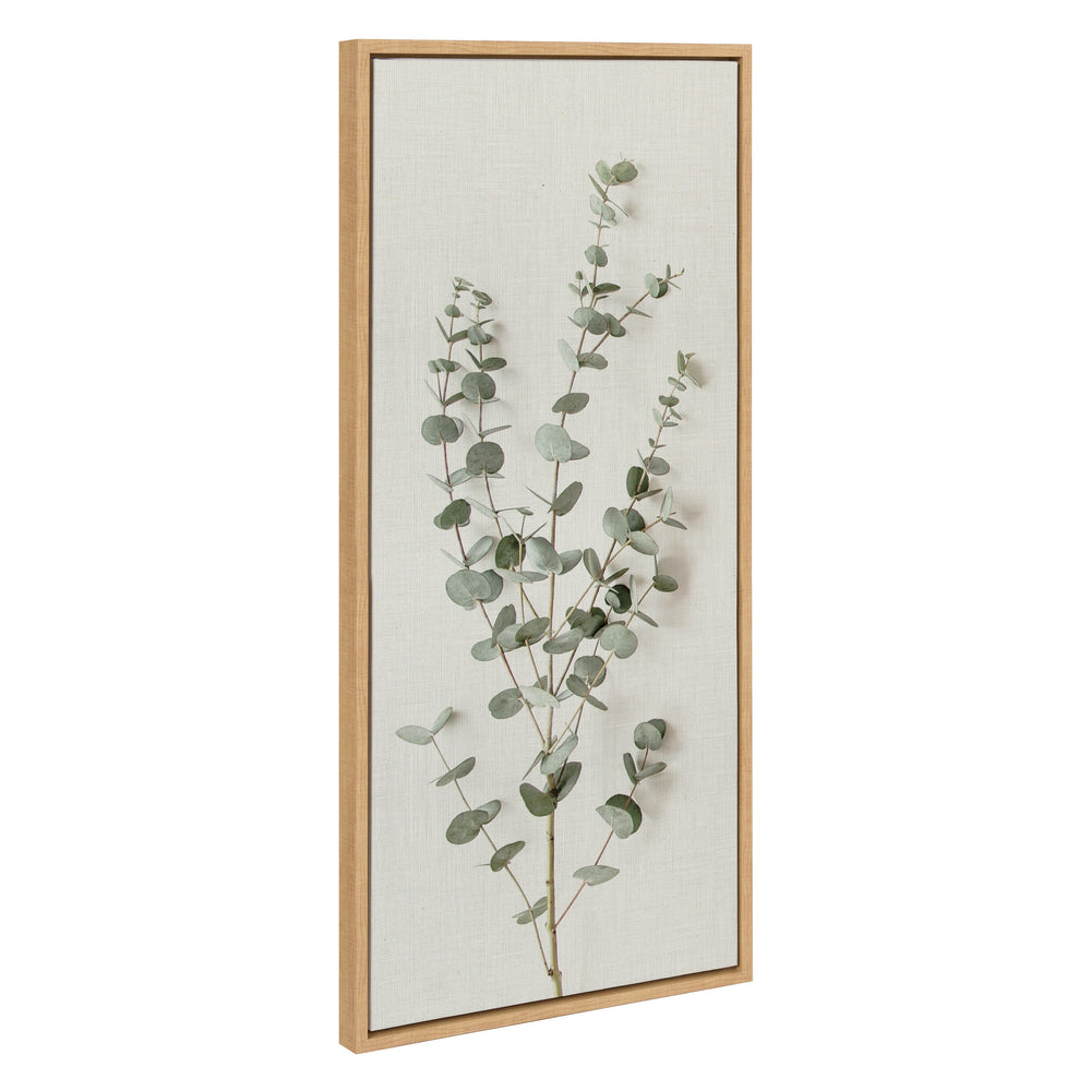 Sylvie Eucalyptus Botanical I Framed Canvas by The Creative Bunch Studio by kateandlaurel - main product image for Resin Society