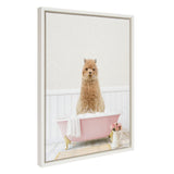 Sylvie Alpaca in Cottage Rose Bath Framed Canvas by kateandlaurel - product image 7 for Resin Society