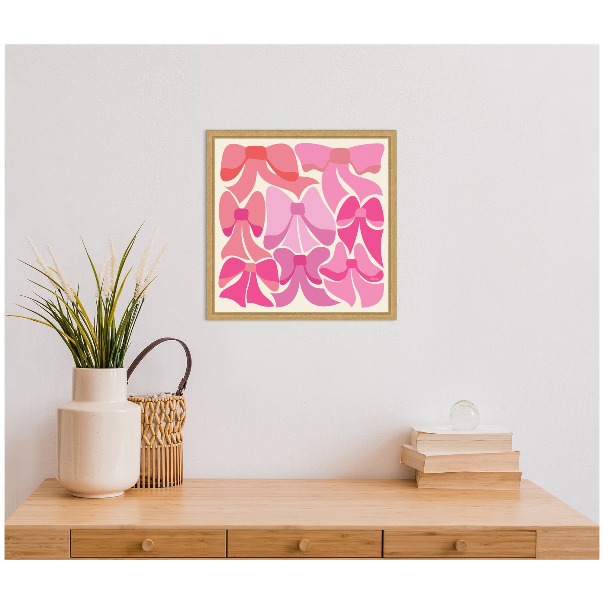 Sylvie Rain Bows 2 Framed Canvas by Carrie Cantwell