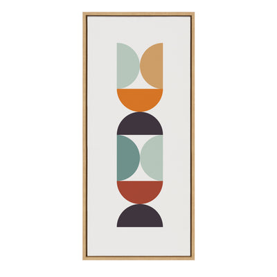 Sylvie Circles and Curves Retro Color Framed Canvas by kateandlaurel - product image 8 for Resin Society