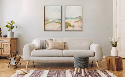 Sylvie Beaded Tranquil Landscape III and V Framed Canvas Art Set by Amy Lighthall