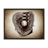 Sylvie Vintage Baseball Glove Framed Canvas by kateandlaurel - product image 9 for Resin Society