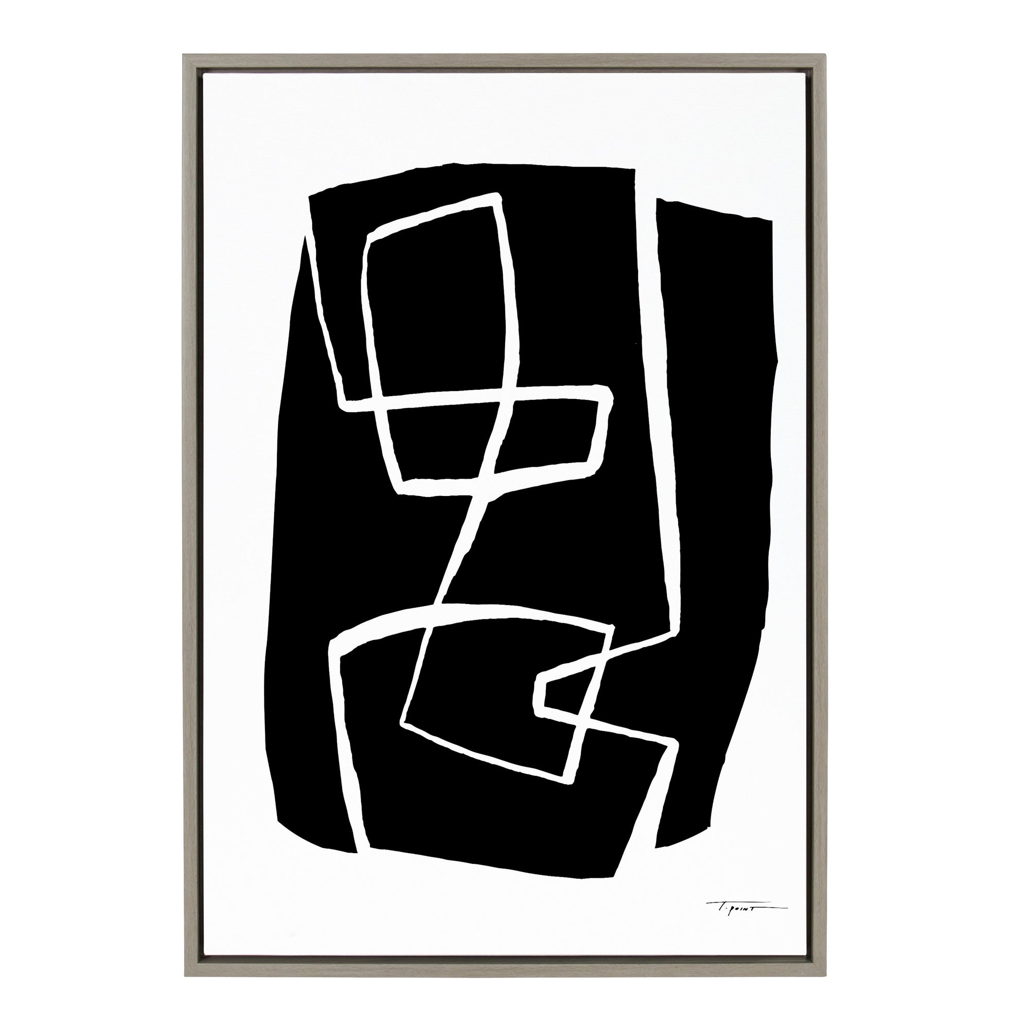 Sylvie Modern Meeting Forms Framed Canvas by kateandlaurel - main product image for Resin Society