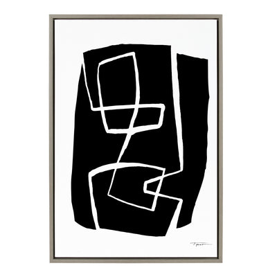 Sylvie Modern Meeting Forms Framed Canvas by kateandlaurel - main product image for Resin Society
