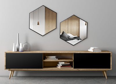 Rhodes Framed Hexagon Wall Mirror