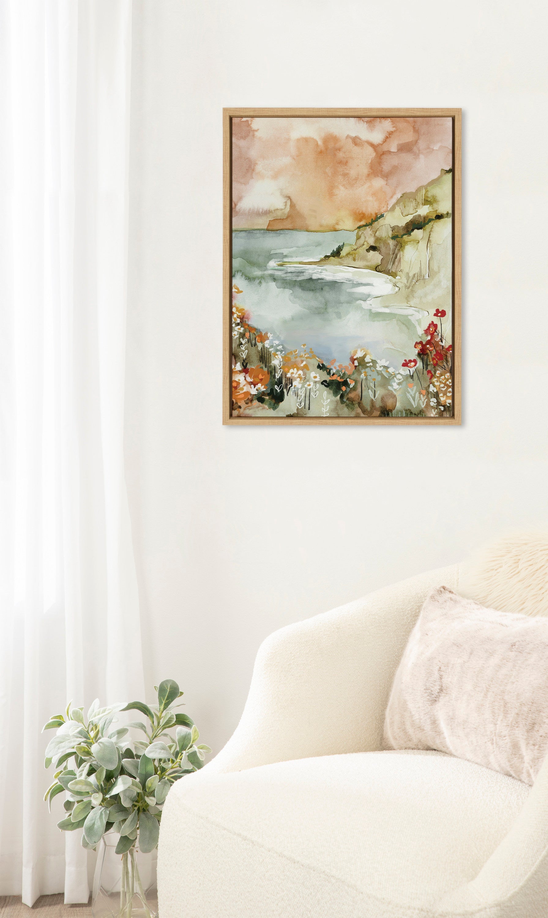 Sylvie Landscape 04 Framed Canvas by Annie Quigley