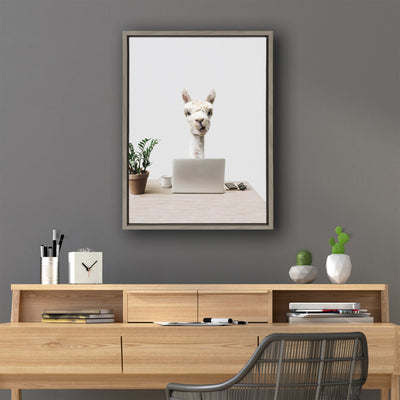 Sylvie Mr. Al Paca here, I’m in Distribution Framed Canvas by kateandlaurel - product image 7 for Resin Society
