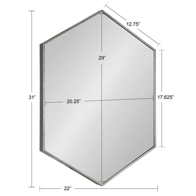 Rhodes Framed Hexagon Wall Mirror