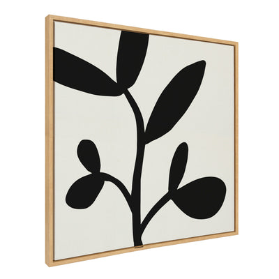 Sylvie Modern Botanical Neutral Abstract 2 Framed Canvas by kateandlaurel - product image 7 for Resin Society