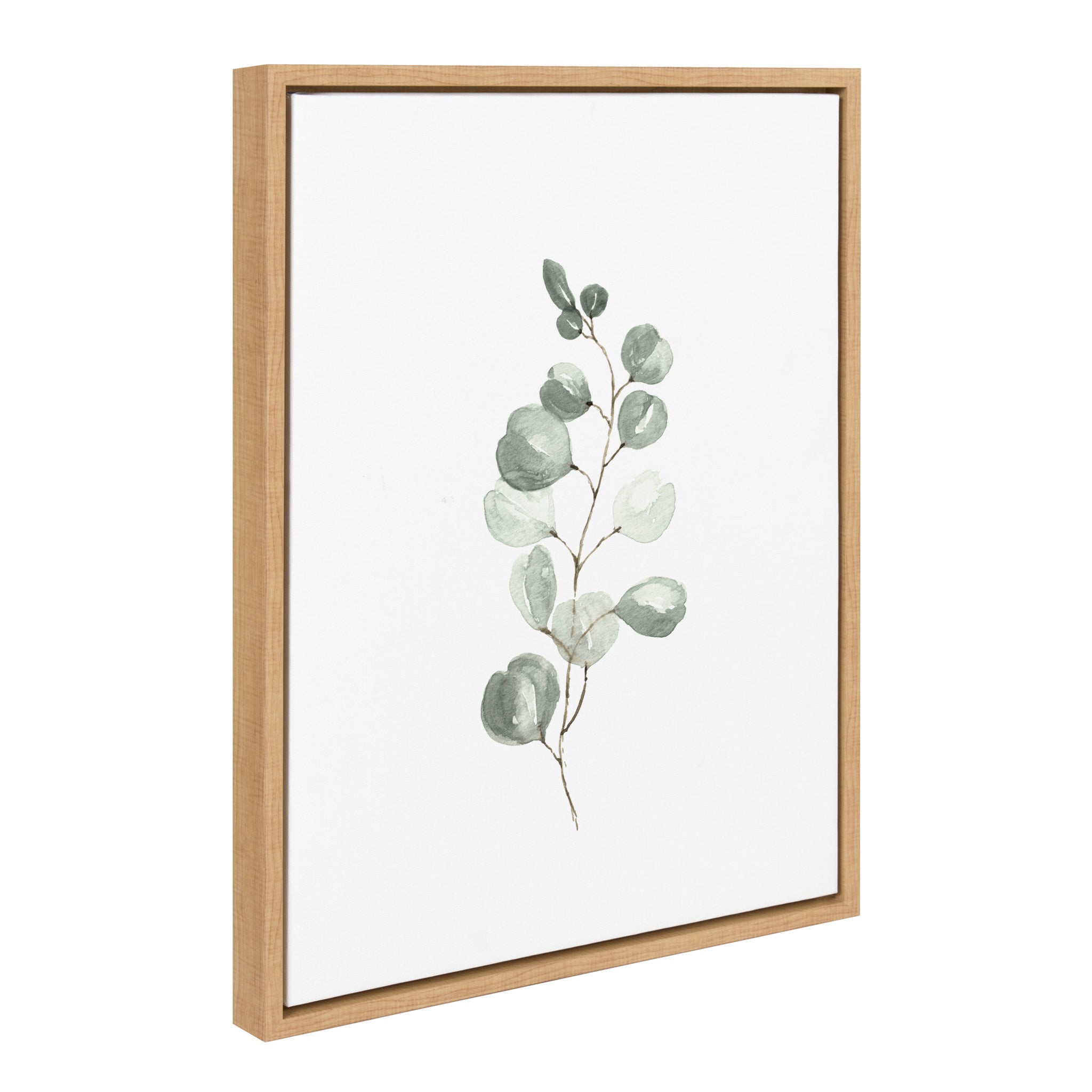 Sylvie Eucalyptus 4a, 4b & Modern Sage Green Botanical Line Sketch 4-Piece Canvas Art Set