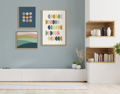Sylvie Abstract Shapes Framed Canvas Set by Apricot and Birch by kateandlaurel - product image 5 for Resin Society