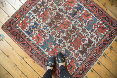 4x4.5 Antique Afshar Square Rug by Old New House® - product image 2 for Resin Society