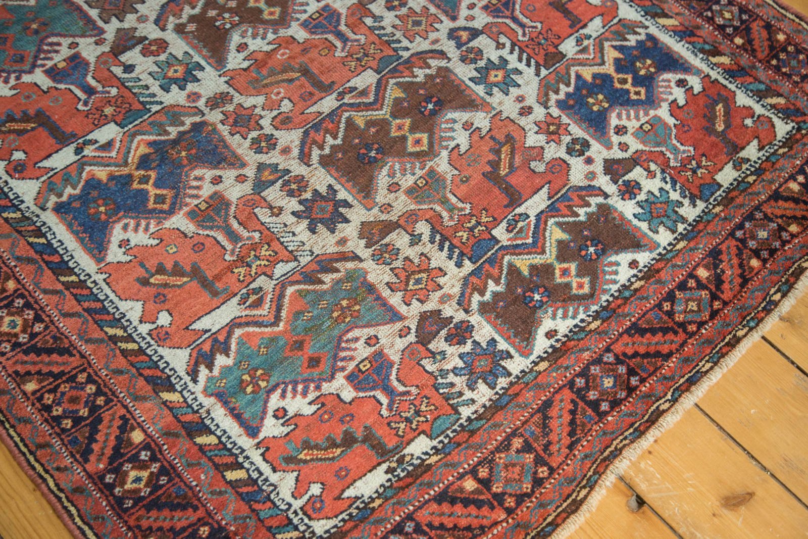 4x4.5 Antique Afshar Square Rug by Old New House® - product image 6 for Resin Society