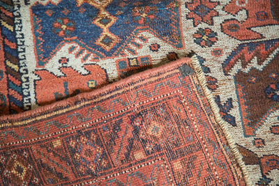 4x4.5 Antique Afshar Square Rug by Old New House® - product image 7 for Resin Society