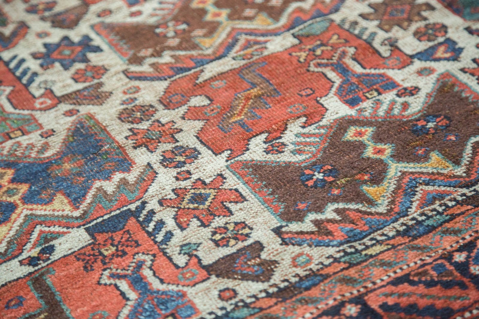 4x4.5 Antique Afshar Square Rug by Old New House® - product image 9 for Resin Society