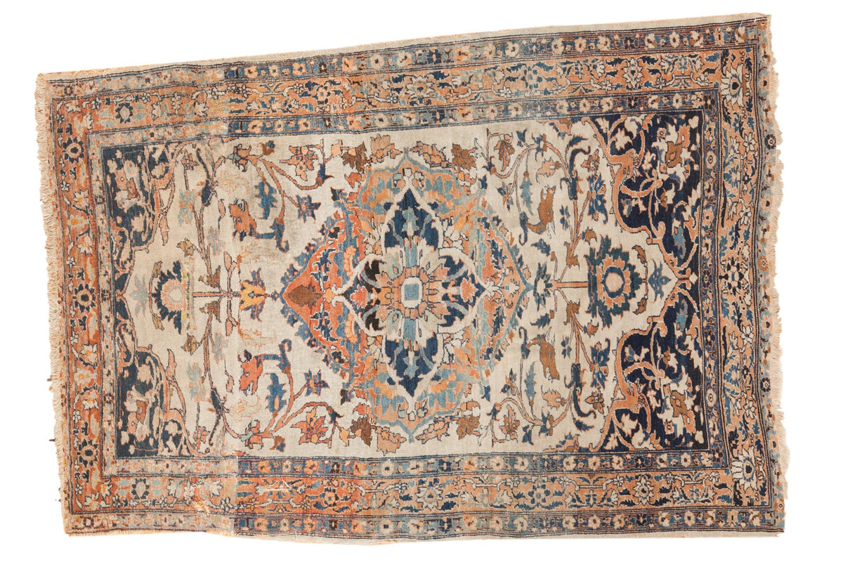 4x5.5 Antique Haji Jalili Tabriz Rug by Old New House® - main product image for Resin Society
