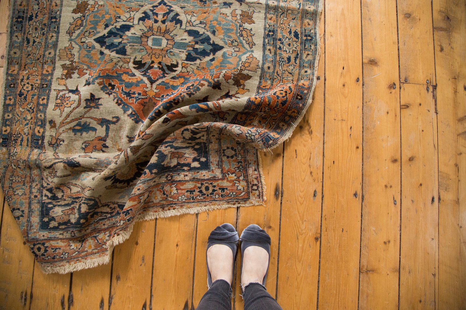 4x5.5 Antique Haji Jalili Tabriz Rug by Old New House® - product image 2 for Resin Society