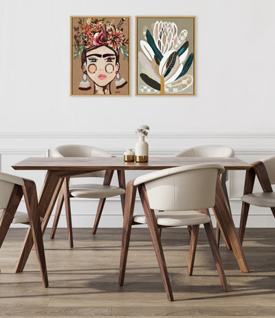 Sylvie Sage Protea Framed Canvas by Inkheart Designs