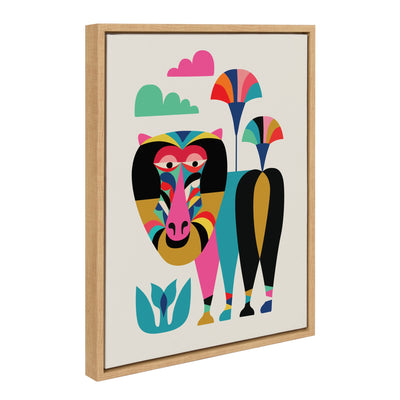 Sylvie Baboon Framed Canvas by kateandlaurel - product image 2 for Resin Society