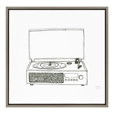 Sylvie Victrola Record Player Framed Canvas by kateandlaurel - product image 8 for Resin Society