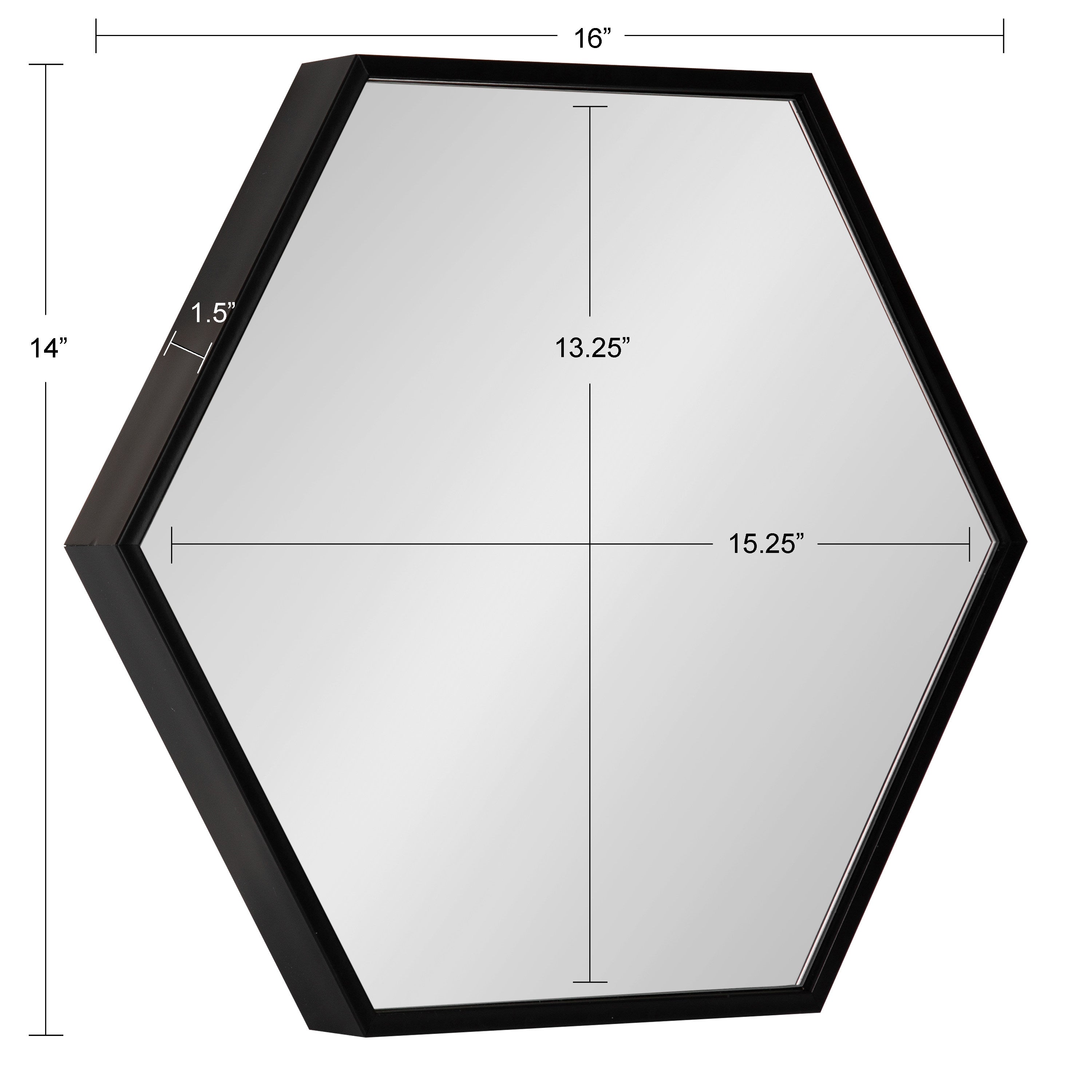 Rhodes Framed Hexagon Wall Mirror Set by kateandlaurel - product image 2 for Resin Society